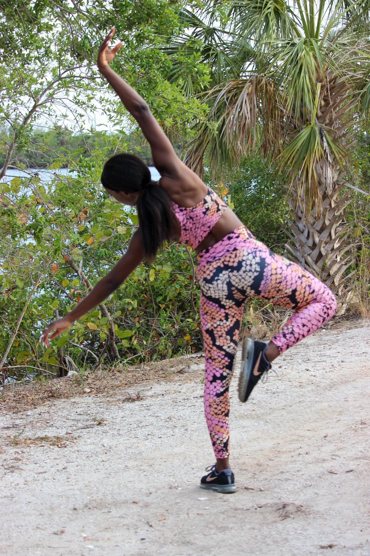Drenched in Pink Cobra Print High Waisted Recycled Polyester leggings