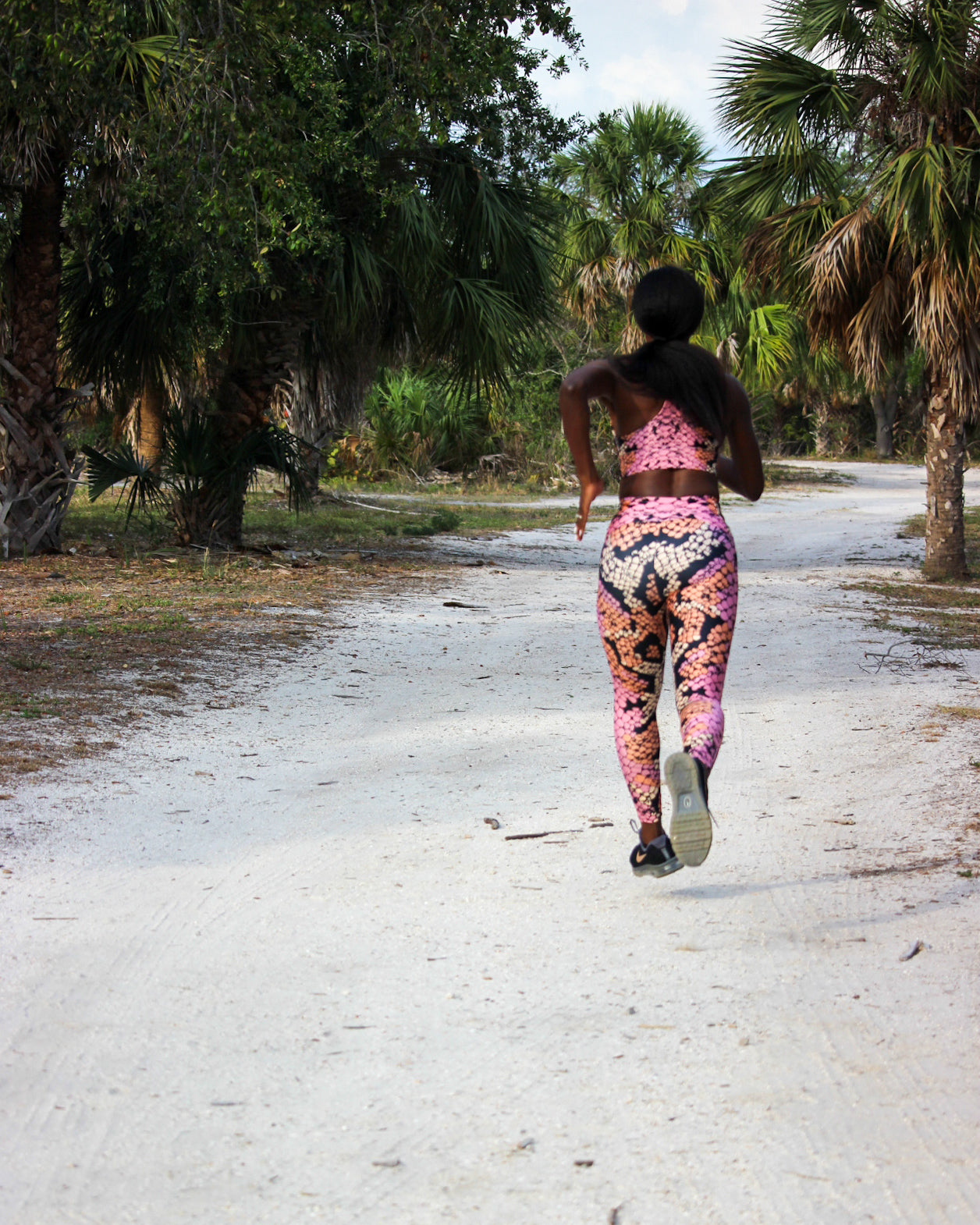 Drenched in Pink Cobra Print High Waisted Recycled Polyester leggings