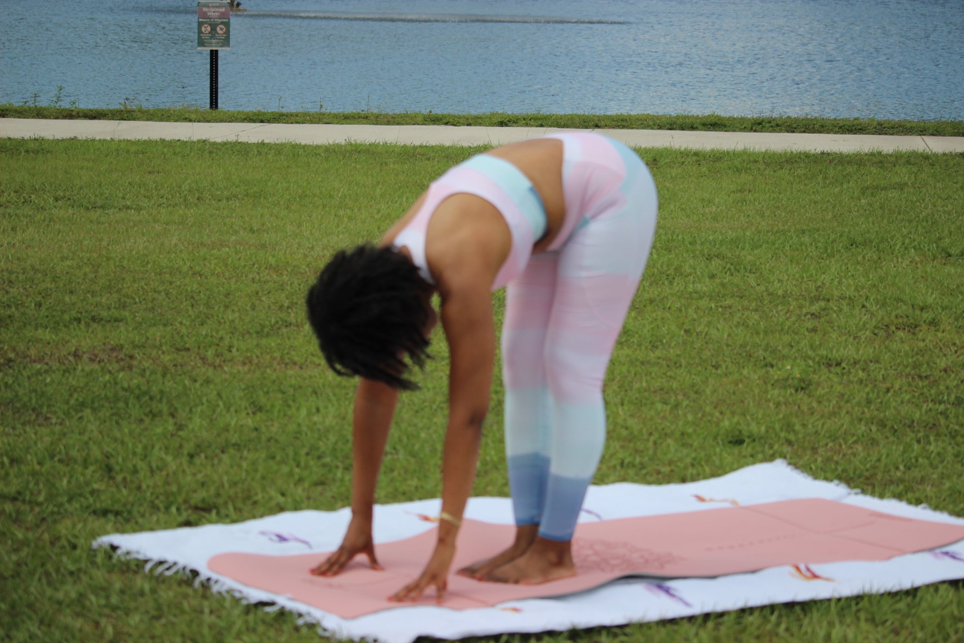 Serene pastels-Eco-Friendly Full-Support Racerback Sports Bra