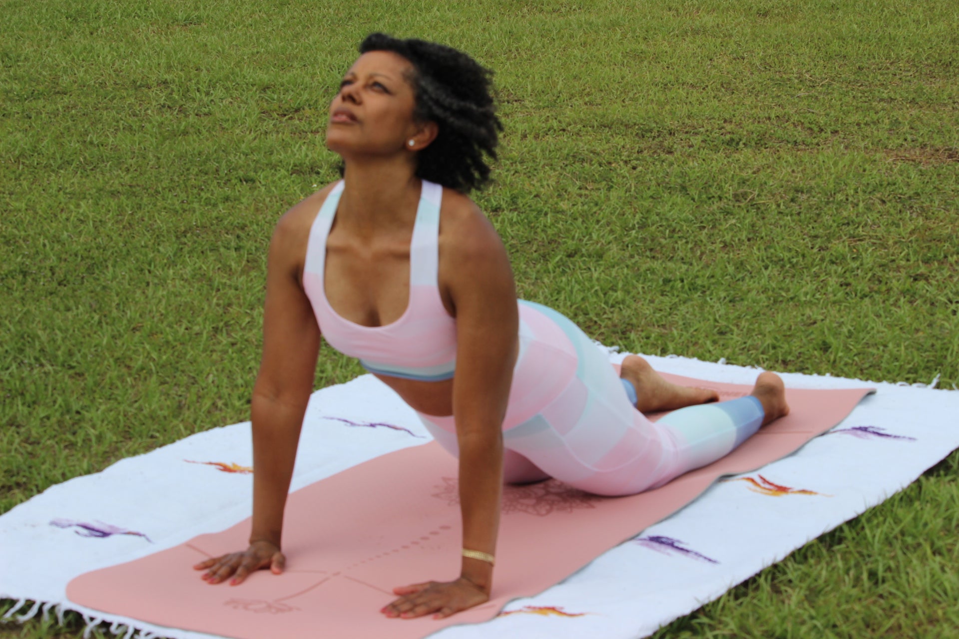 Serene pastels-Eco-Friendly Full-Support Racerback Sports Bra