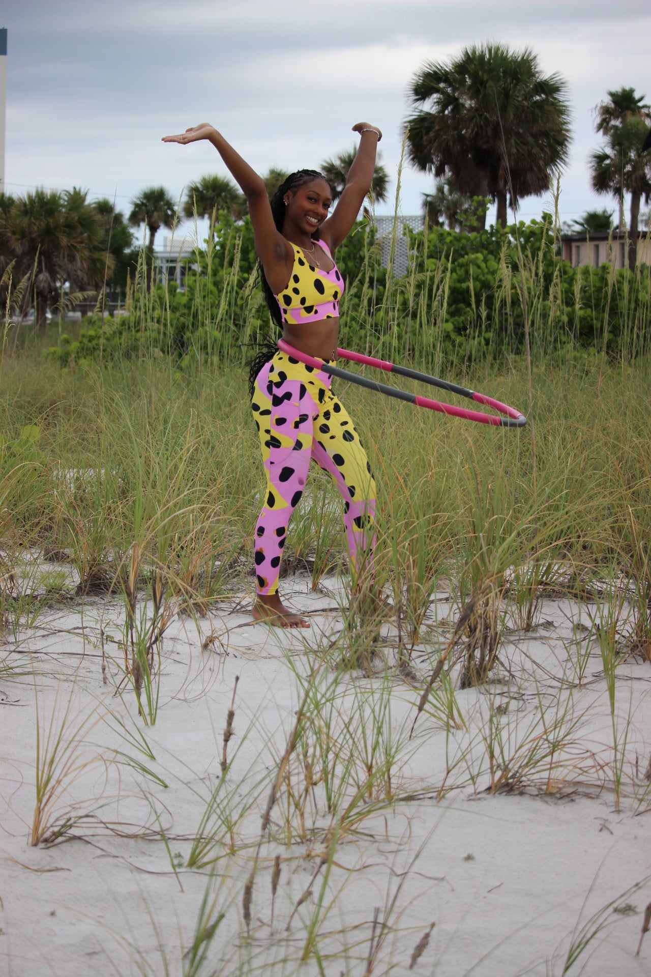 Sherbert Swirl Animal Print Eco Leggings with Pockets