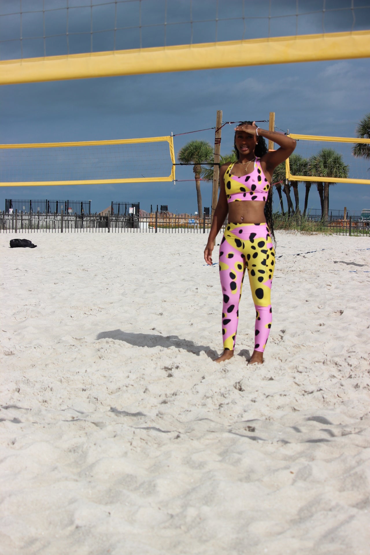 Sherbert Swirl Animal Print Eco Leggings with Pockets