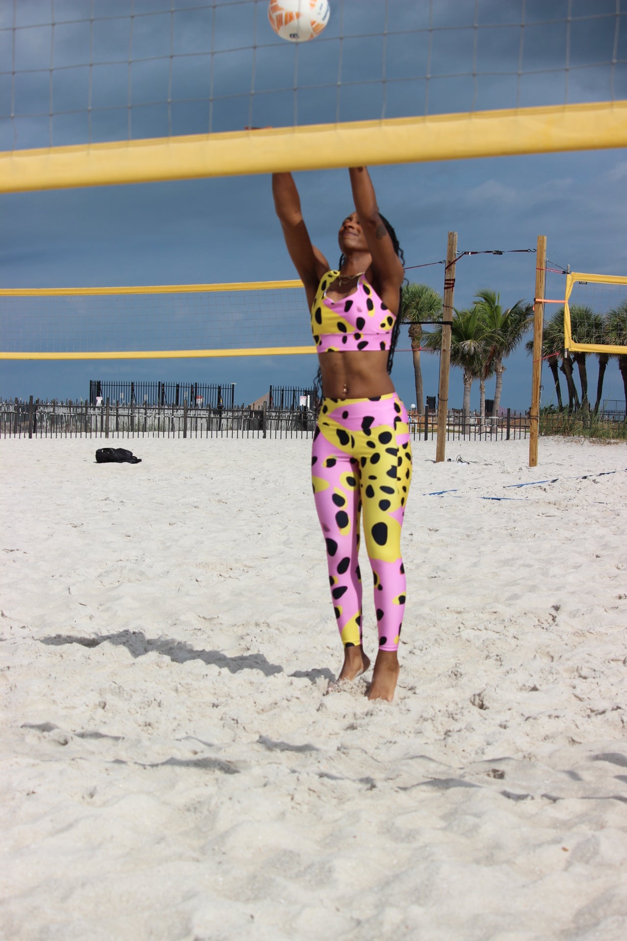 Sherbert Swirl Animal Print Eco Leggings with Pockets