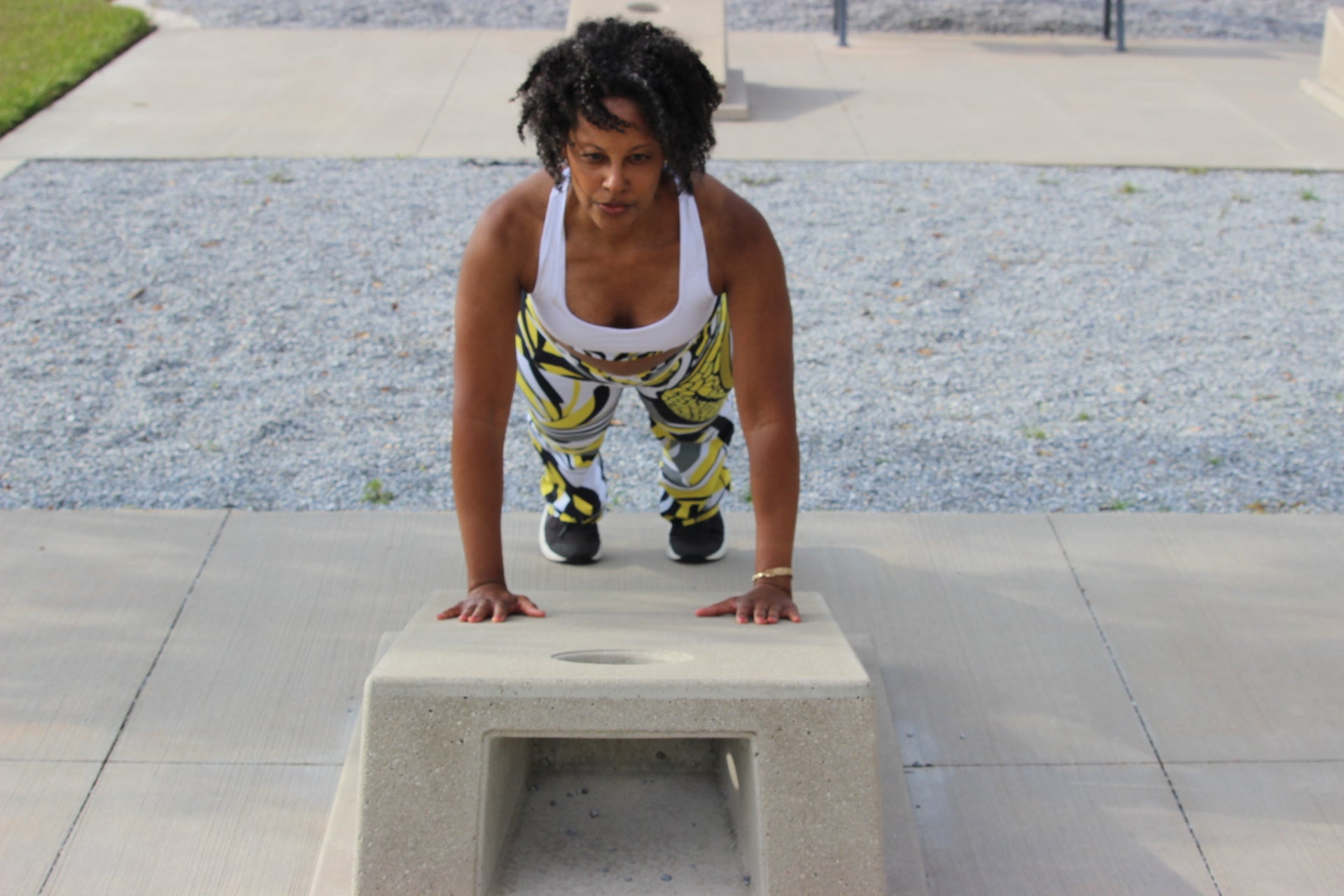 Jazzy Lemon Drop Geometric Eco Friendly Flare Leggings