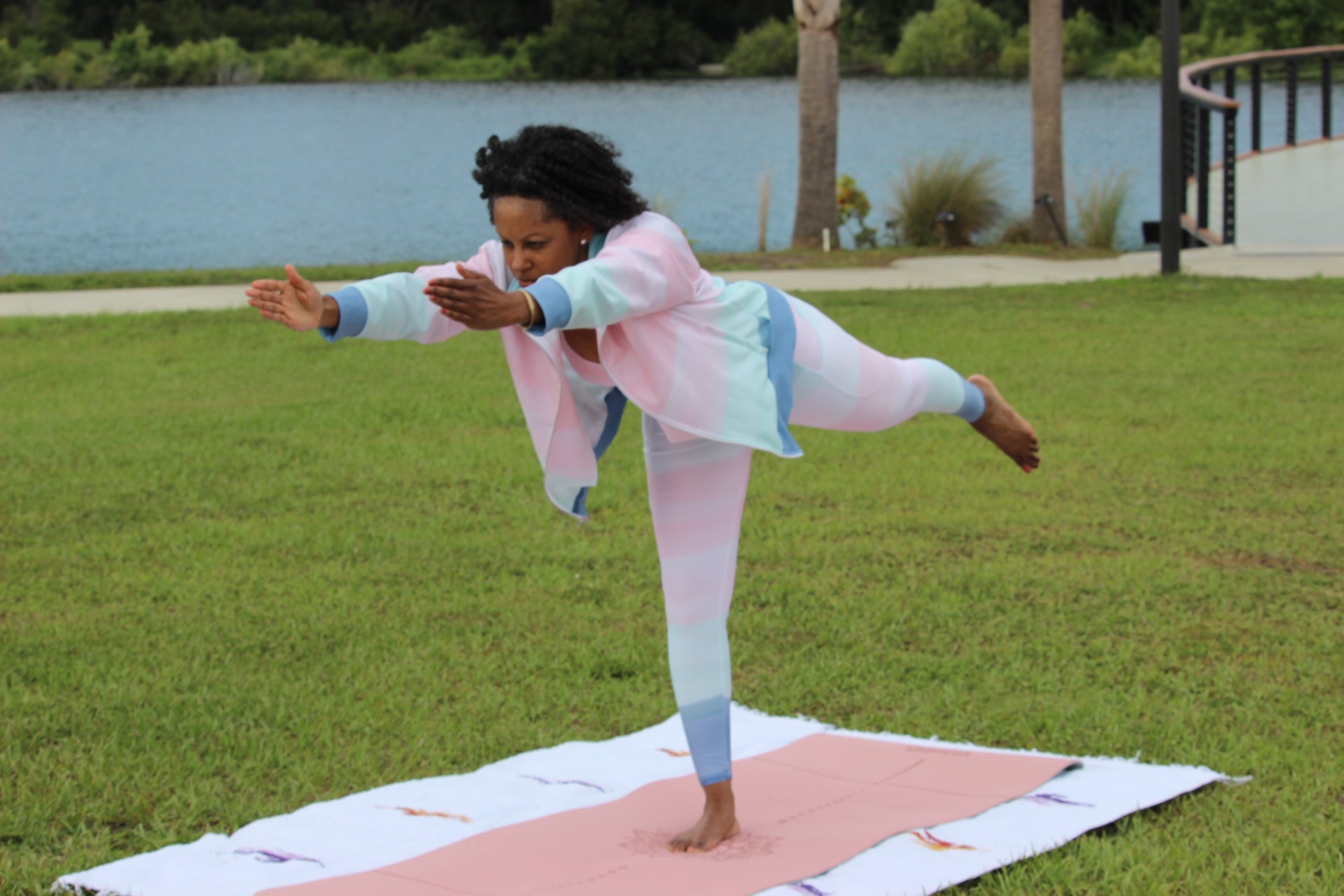 Serene Pink Prayers-Sustainable Relaxed-Fit Jacket with Cozy Brushed Interior