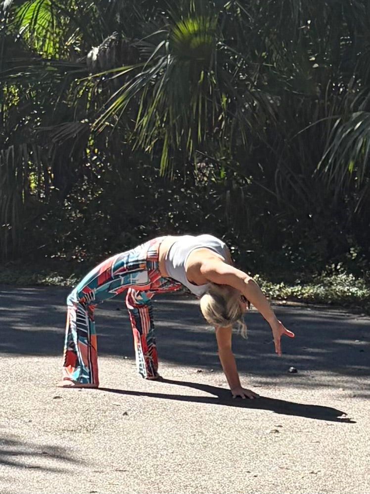 Tribal Bloom  Abstract Women's Eco Flare Leggings