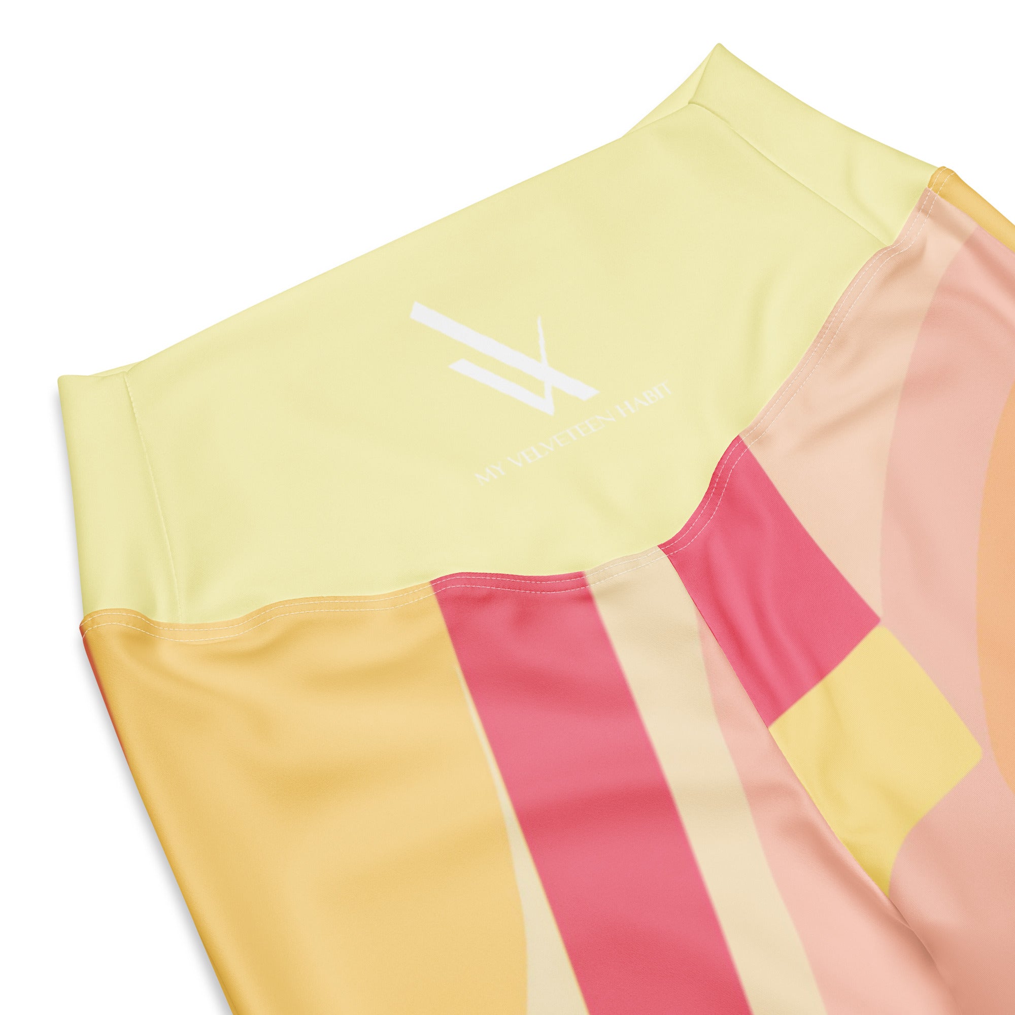 Sweet Sol Geometric Melon Yoga Flare leggings