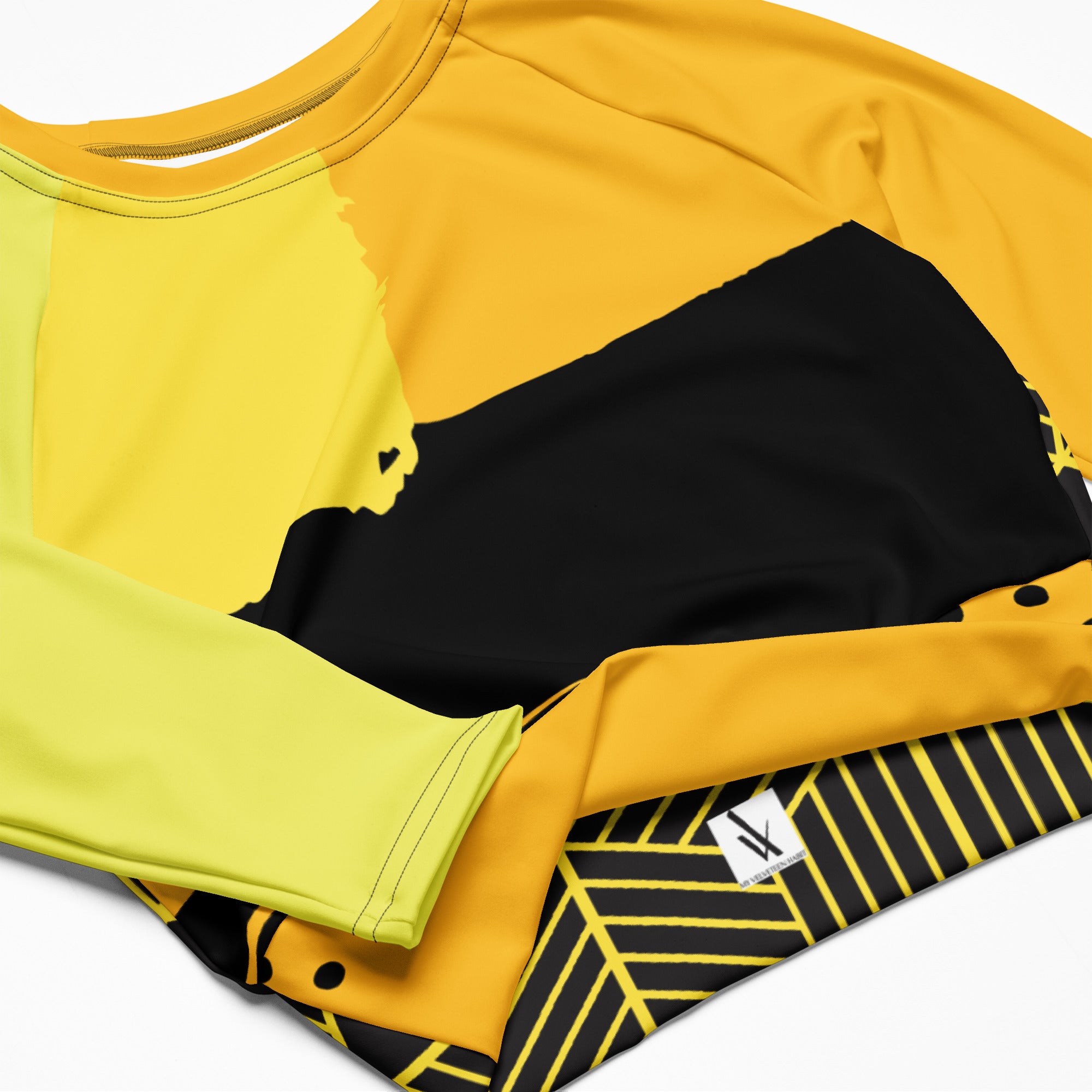 Lovin Hearts Long Sleeve Compression Crop Top