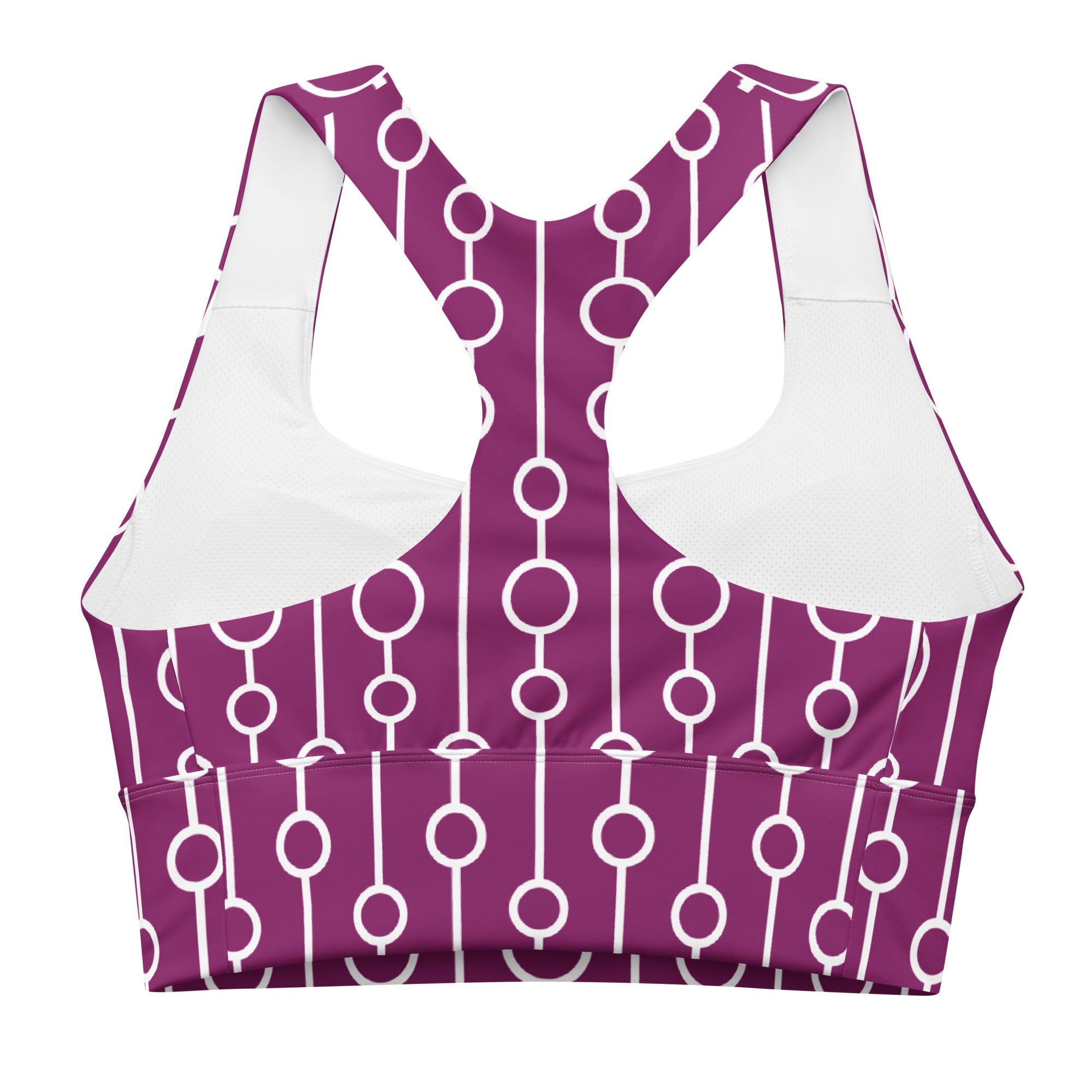 Cran purple Infinity circle-Breathable Compression Racerback Sports Bra