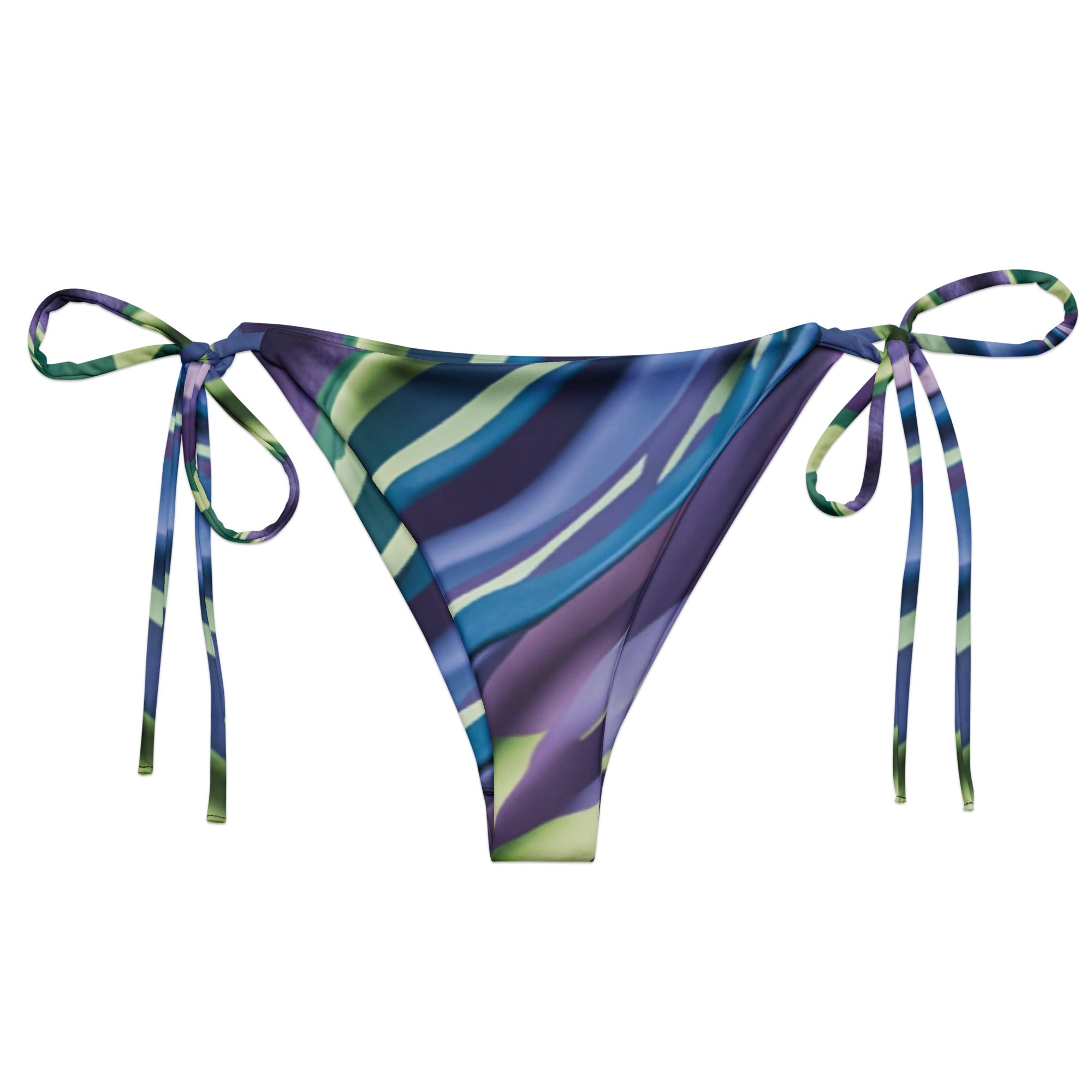 	Aqua Meridian Flow recycled string bikini bottom