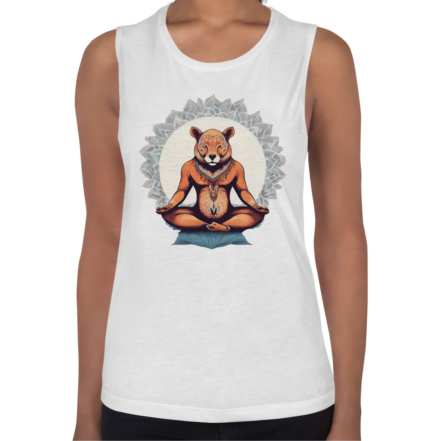 Peace Warrior King women's graphic yoga racerback tank top
