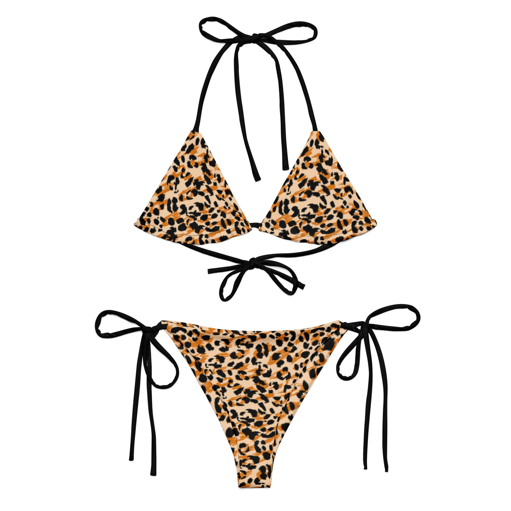 	Savage Cheetah animal print eco recycled string bikini set