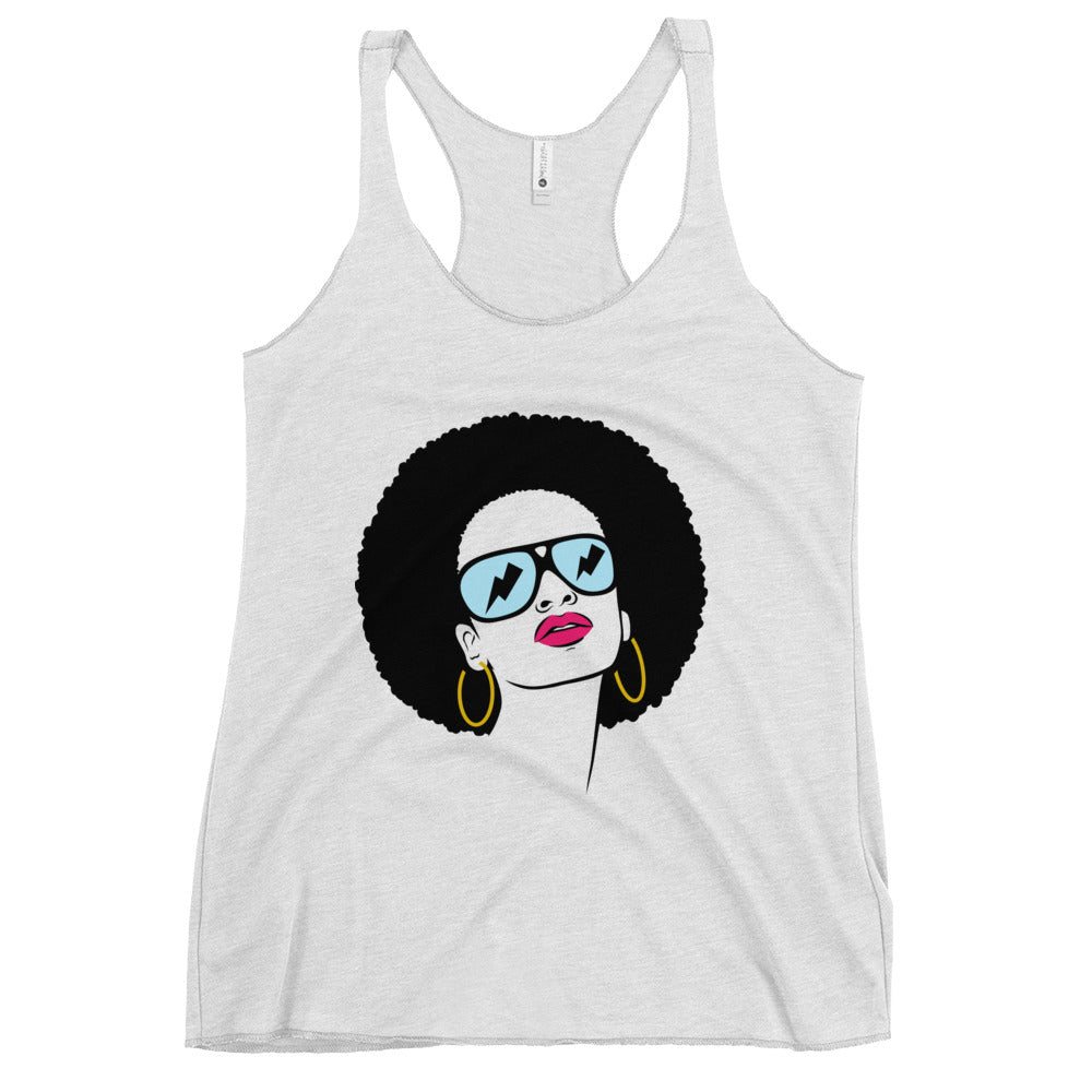 Unstoppable Soul women's graphic of strong woman racerback tank top